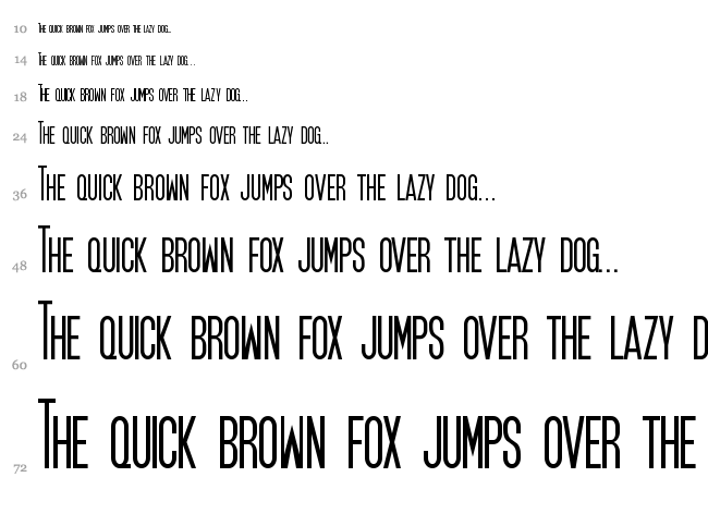 SF Movie Poster font waterfall